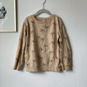Rylee + Cru palms crew-neck sweatshirt.